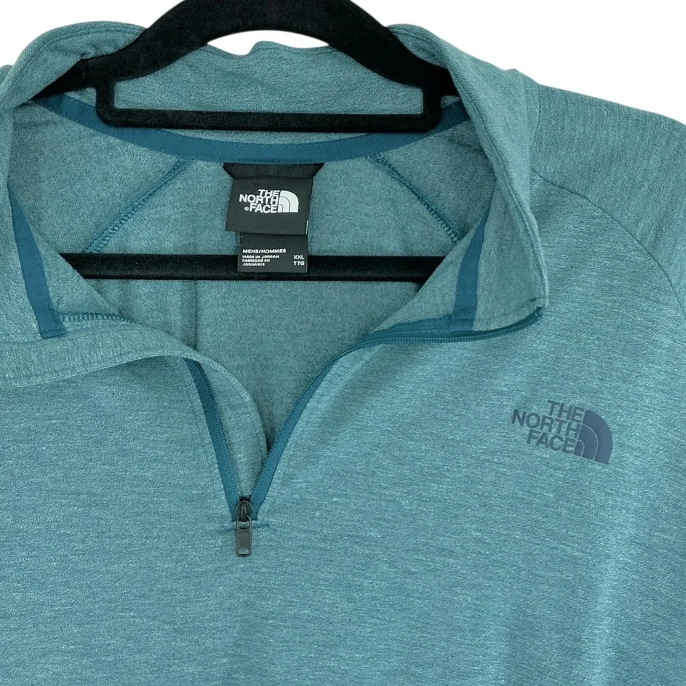 The North Face Men's XXL Quarter Zip Pullover Blue Performance Stretch